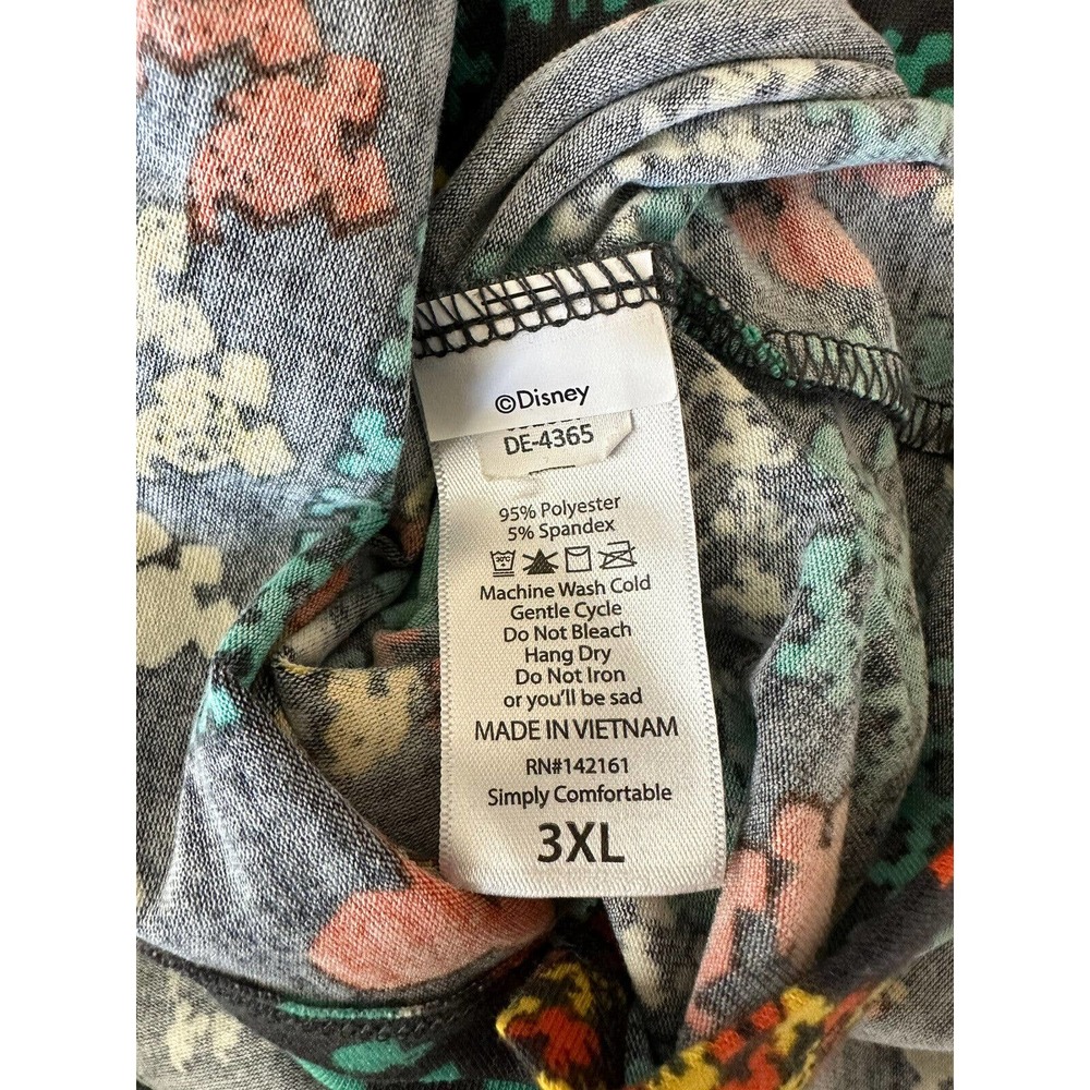Lularoe Disney Carly Dress Mickey Mouse Mixed Print Stretch Hi-Lo Plus Size 3XL - Picture 7 of 8